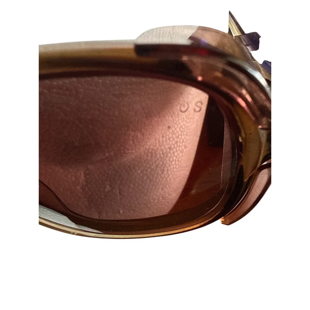Vintage AO Safety‎ F6000 Medium Amber Brown Aviator with Side Shields Z87 2 ANSI